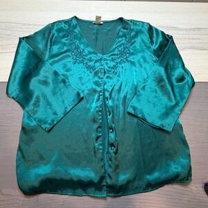 Inner Most Top Women Large‎ Pajamas Button Down